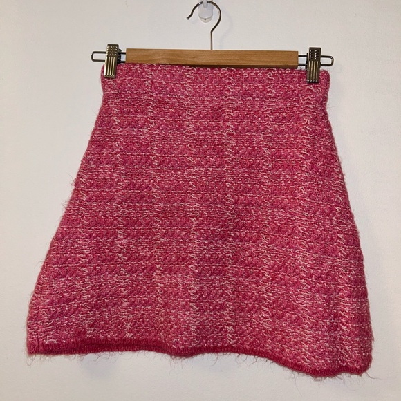 Pink Tweed A-Line Mini Skirt by Zara - Picture 1 of 1